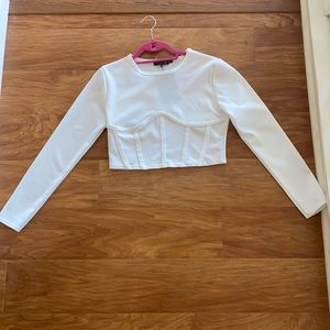 White crop top. Never worn. With tags.